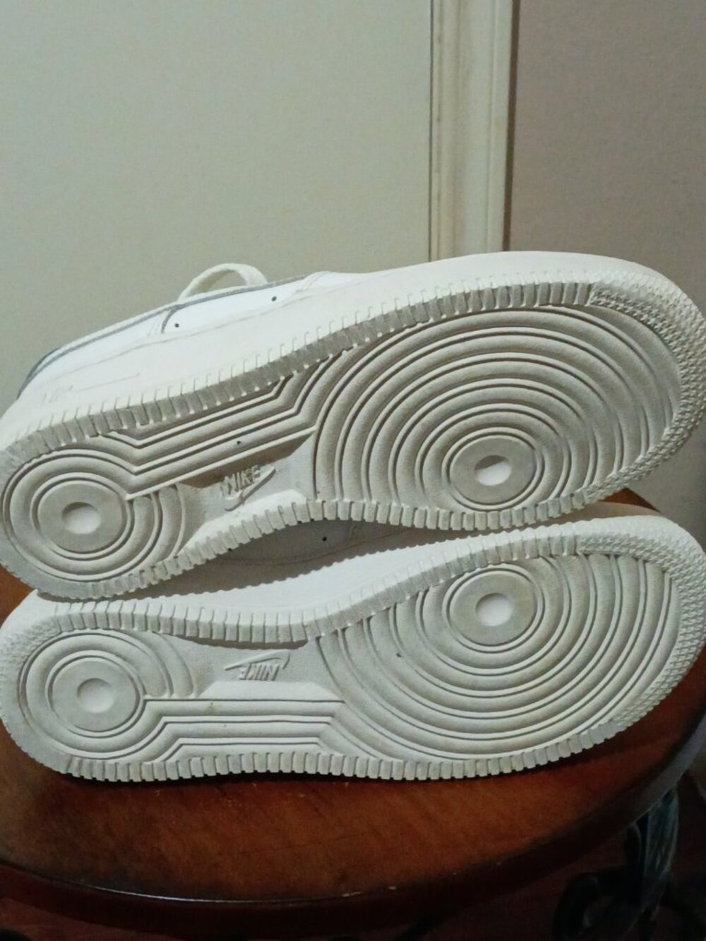 Nike Air Force 1 Low White Leather Lace Up Sneakers Kids Size 3.5Y DH2920-111 - Picture 3 of 14